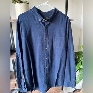 4th and Union Button-Up Shirt (XL,Blue)